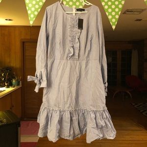 Blue and white stripe eloquii dress